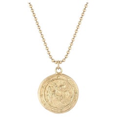 EMBLM Saint Christopher Pendant – 14k Solid Gold, Hand Carved, Medallion