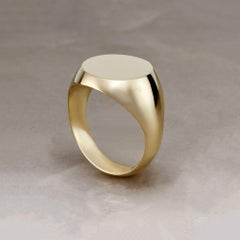 EMBLM Solid Gold Signet Ring – 14k Yellow Gold, Classic and Timeless