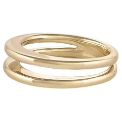 EMBLM Twin Crescent Ring – 14K Solid Yellow Gold