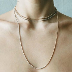 EMBLM Two-Tone Ball Chain Necklace – 14K Yellow Gold and White Gold