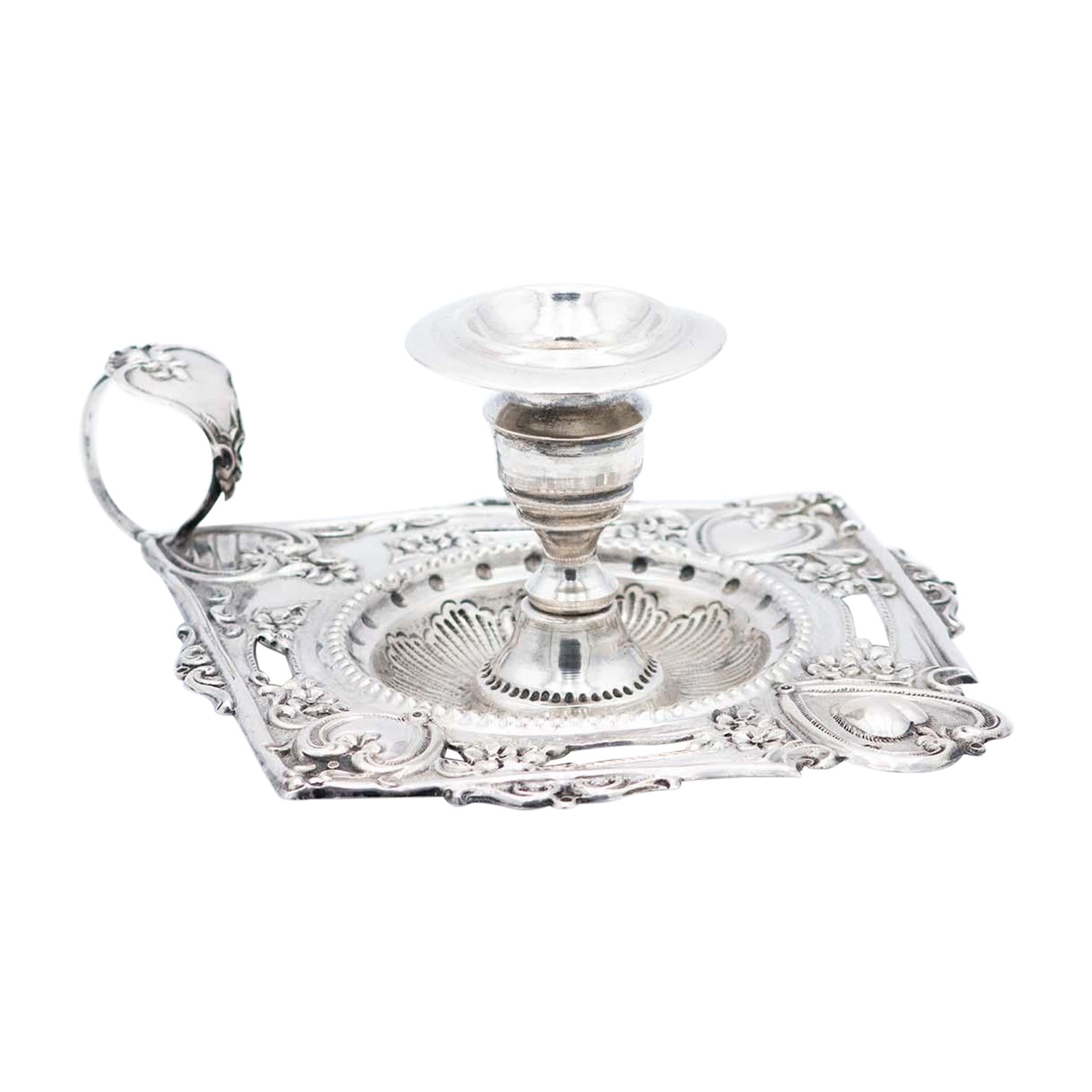 Embossed and cut silver paddle