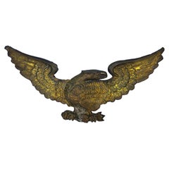 Embossed Brass Spreadwing Eagle, circa 1900