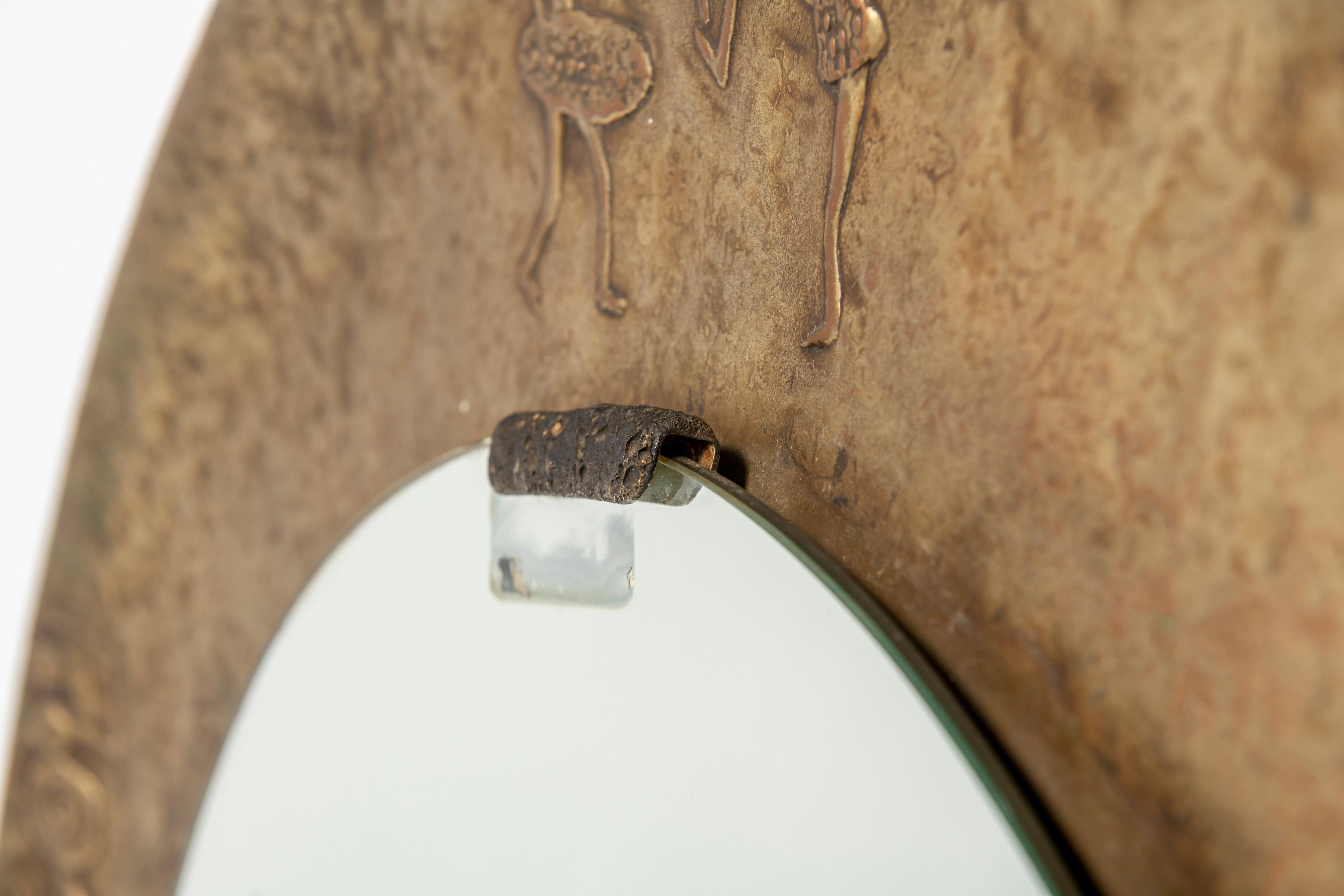 Embossed Copper Mirror by Angelo Bragalini 5