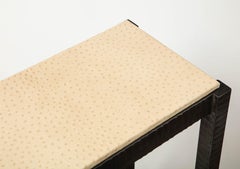 Embossed Edelman Leather Ostrich Console