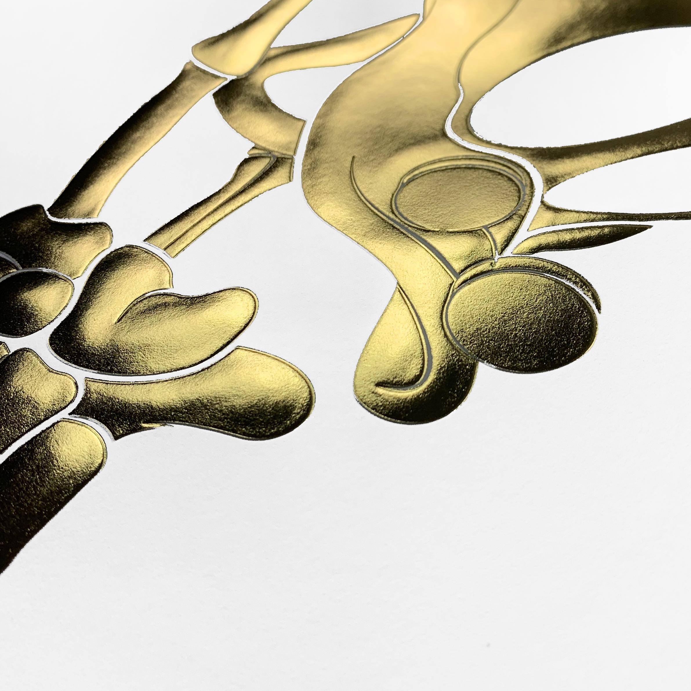 Embossed Golden Limited Edition Scrooge Print by Alessandro Paglia — Framed For Sale 6