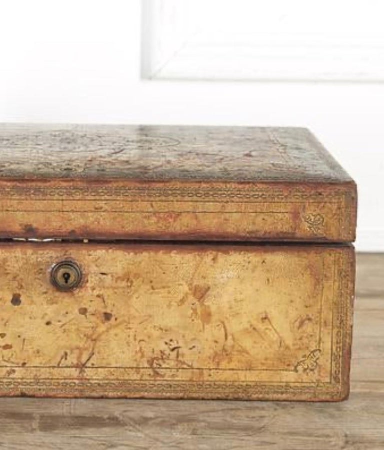 Embossed Leather Box For Sale at 1stDibs