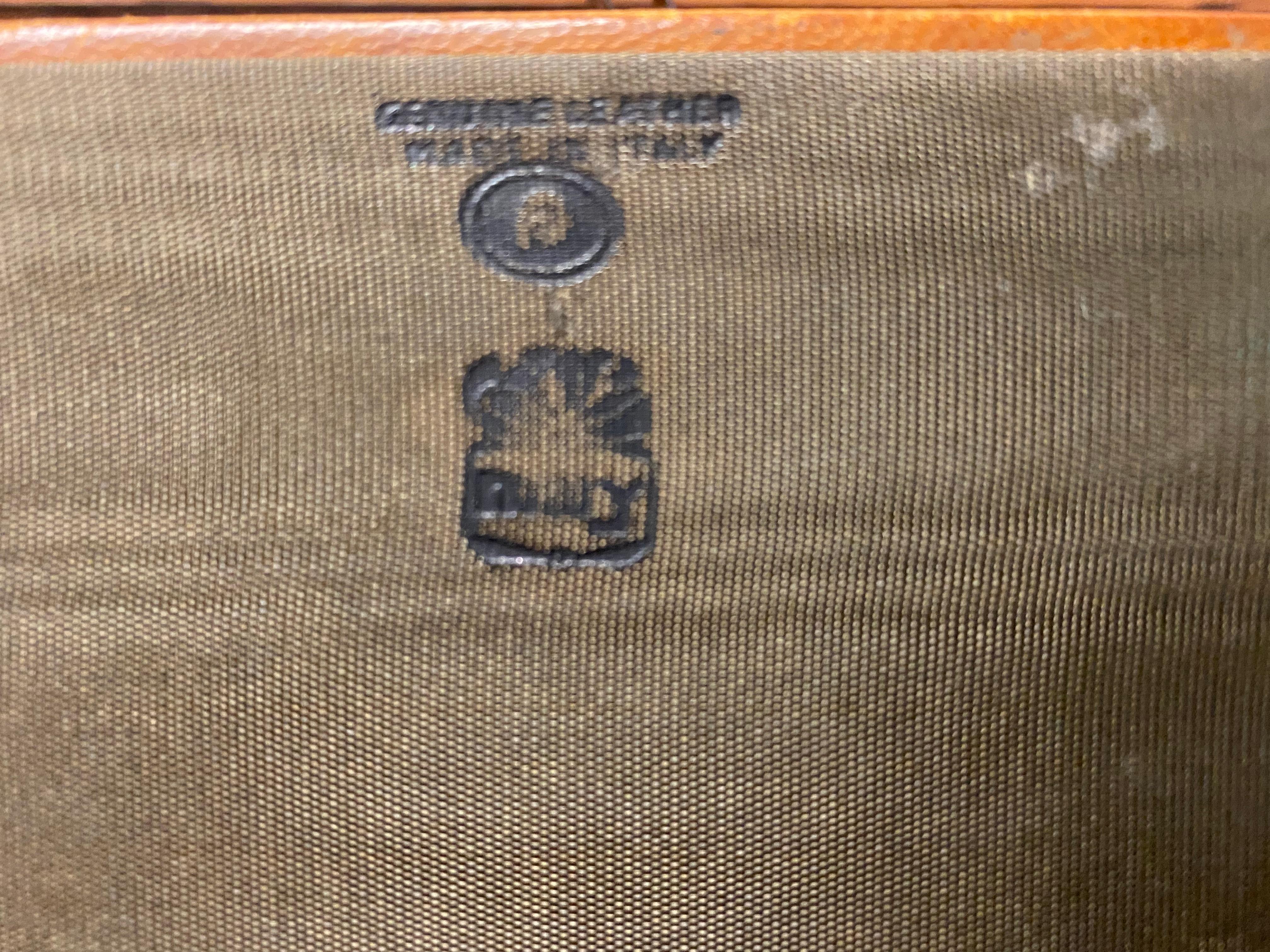 Schmuckkästchen aus geprägtem Leder, Italien 1960er Jahre im Angebot 2