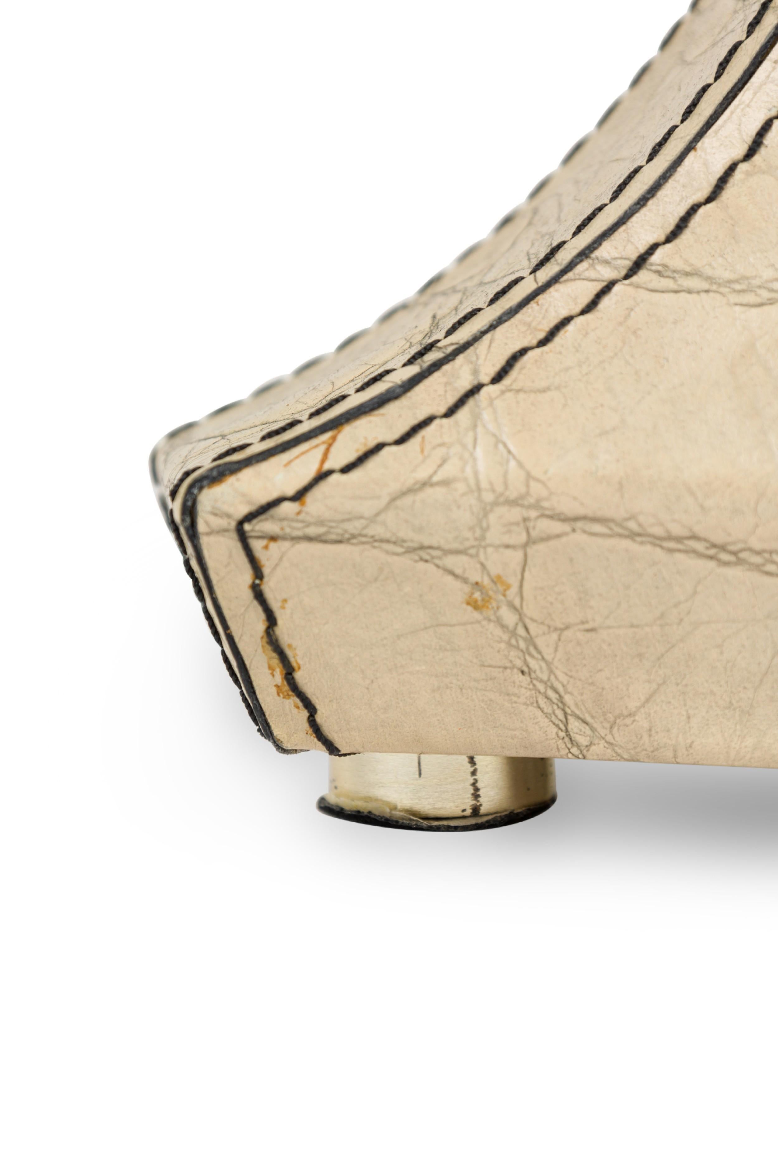 Embossed Leather Lamp For Sale 2
