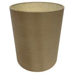 Corbeille à papier en cuir gaufré et peau de lézard