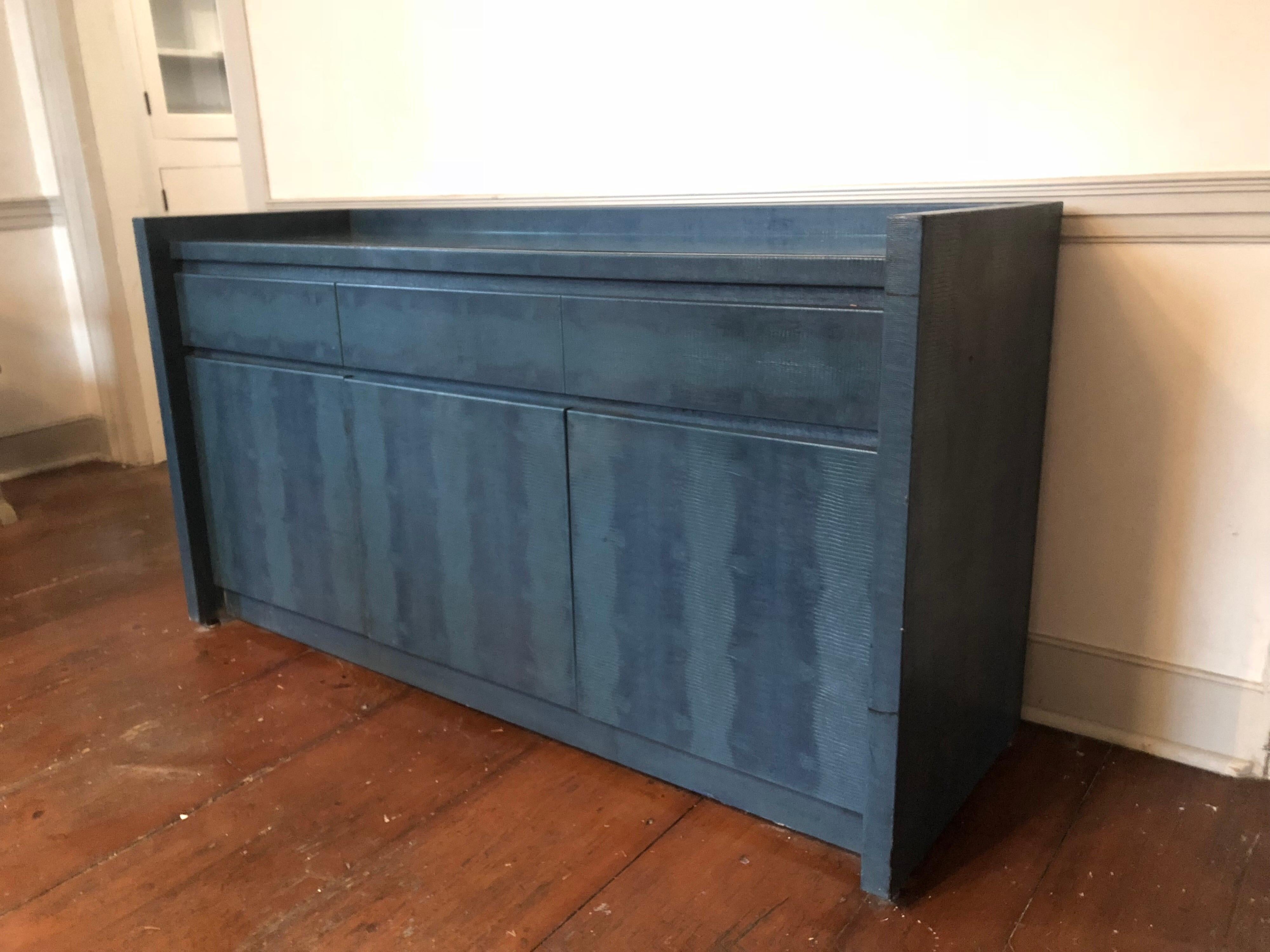 Unknown Embossed Leather Sideboard
