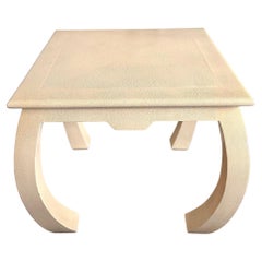 Mesa cuadrada de cuero repujado Karl Springer