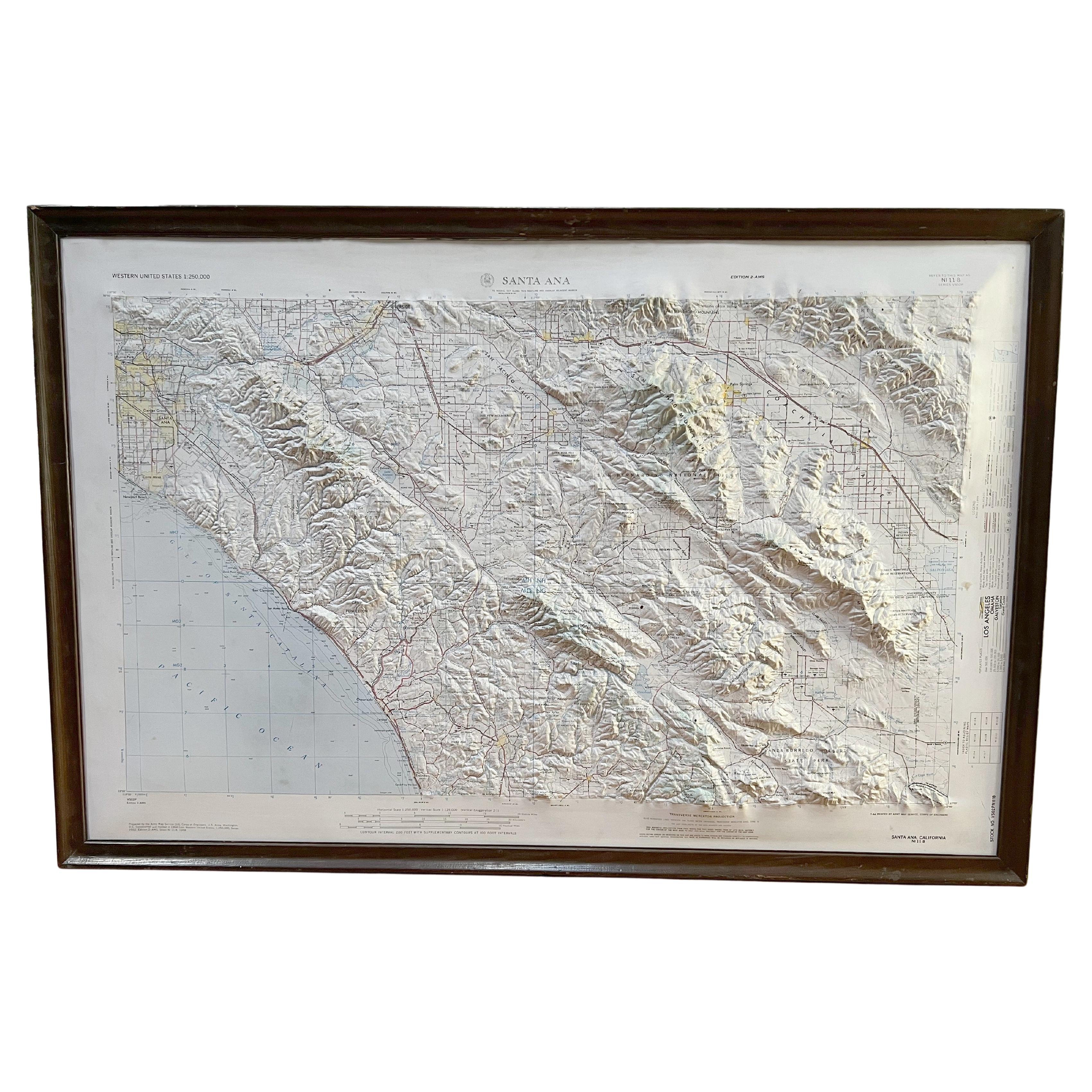 Embossed Santa Ana Map For Sale