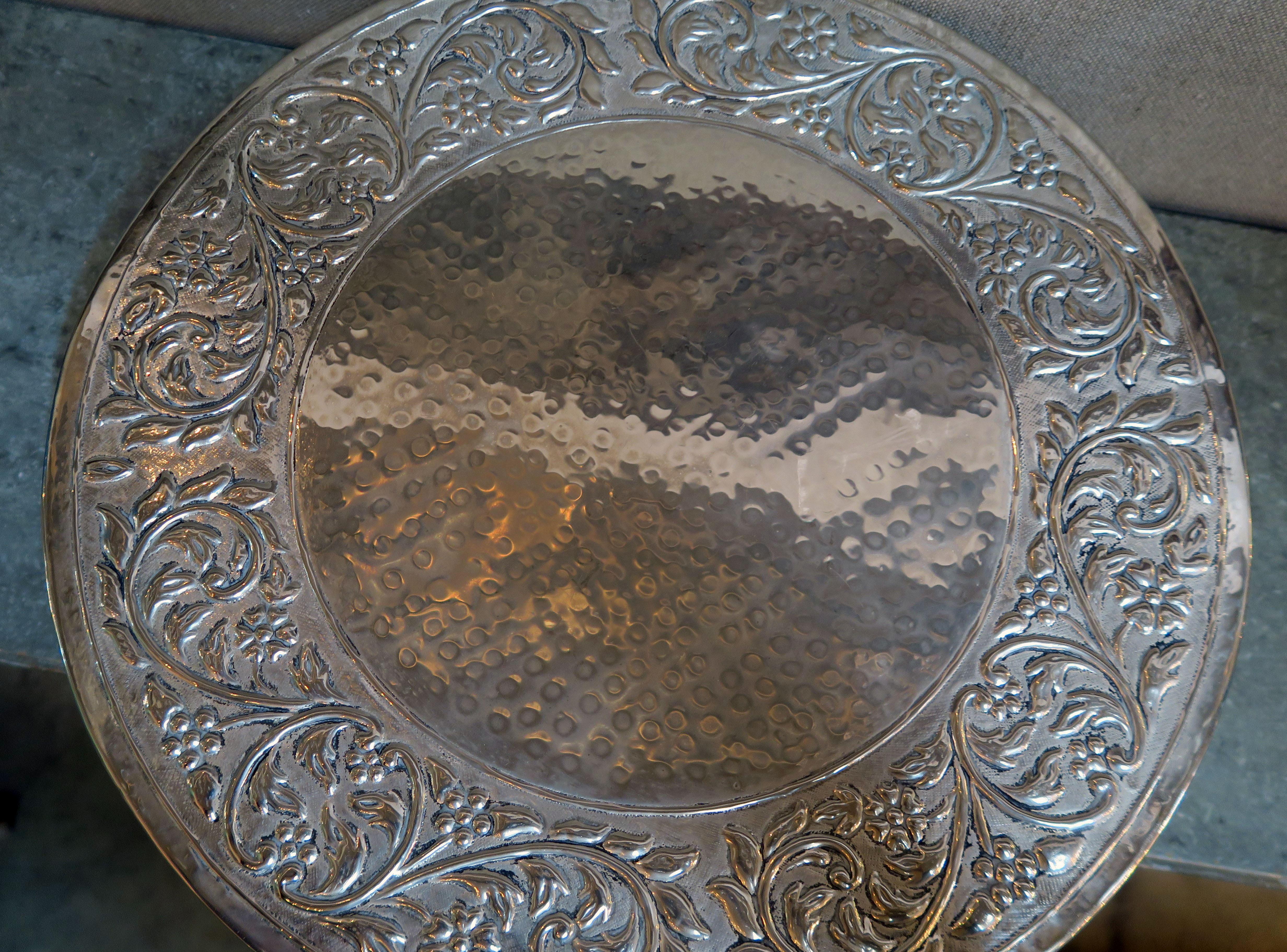 Silver Plated Repoussé Cake Stand C. 1900  3