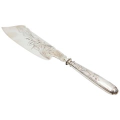 Embossed silver fish knife