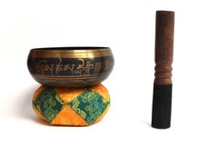 Singing Bowl Set Embossed Tibetan