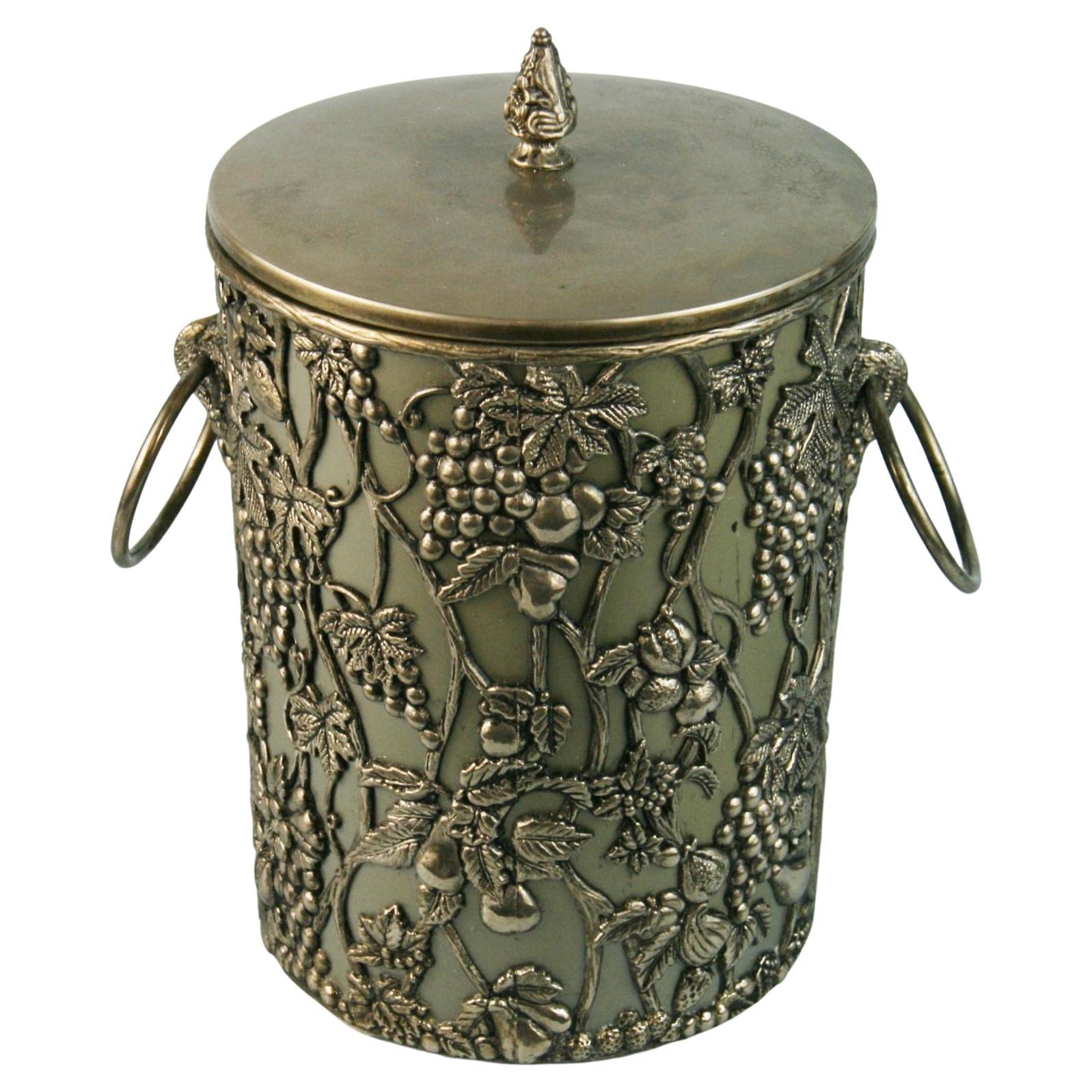 Embossed Vines and Grapes Ice Bucket