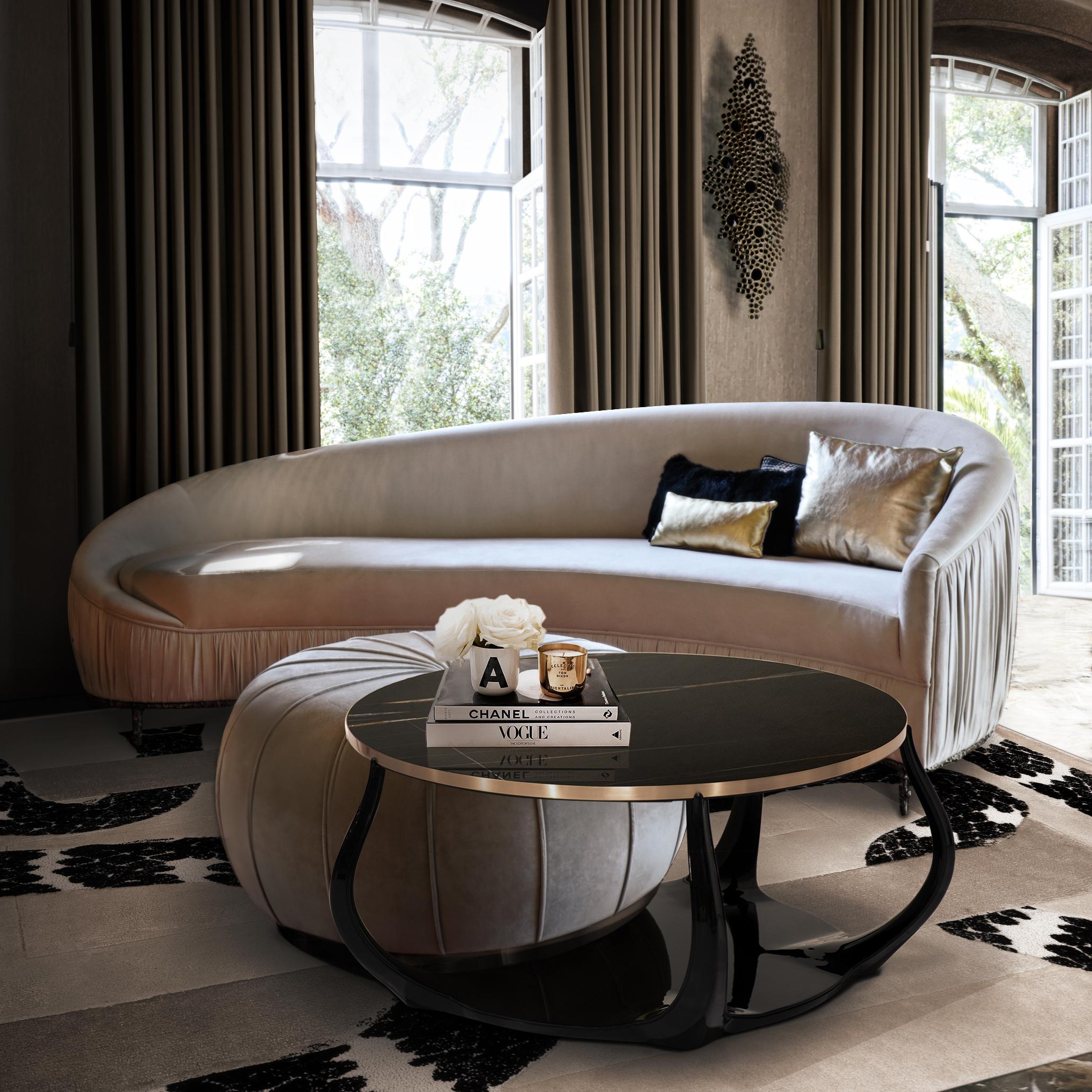 Table basse en marbre Sahara Noir Embrace Neuf - En vente à Manassas, VA
