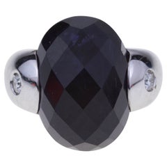 Kollektion: Weißgoldring mit Iolith und Diamanten