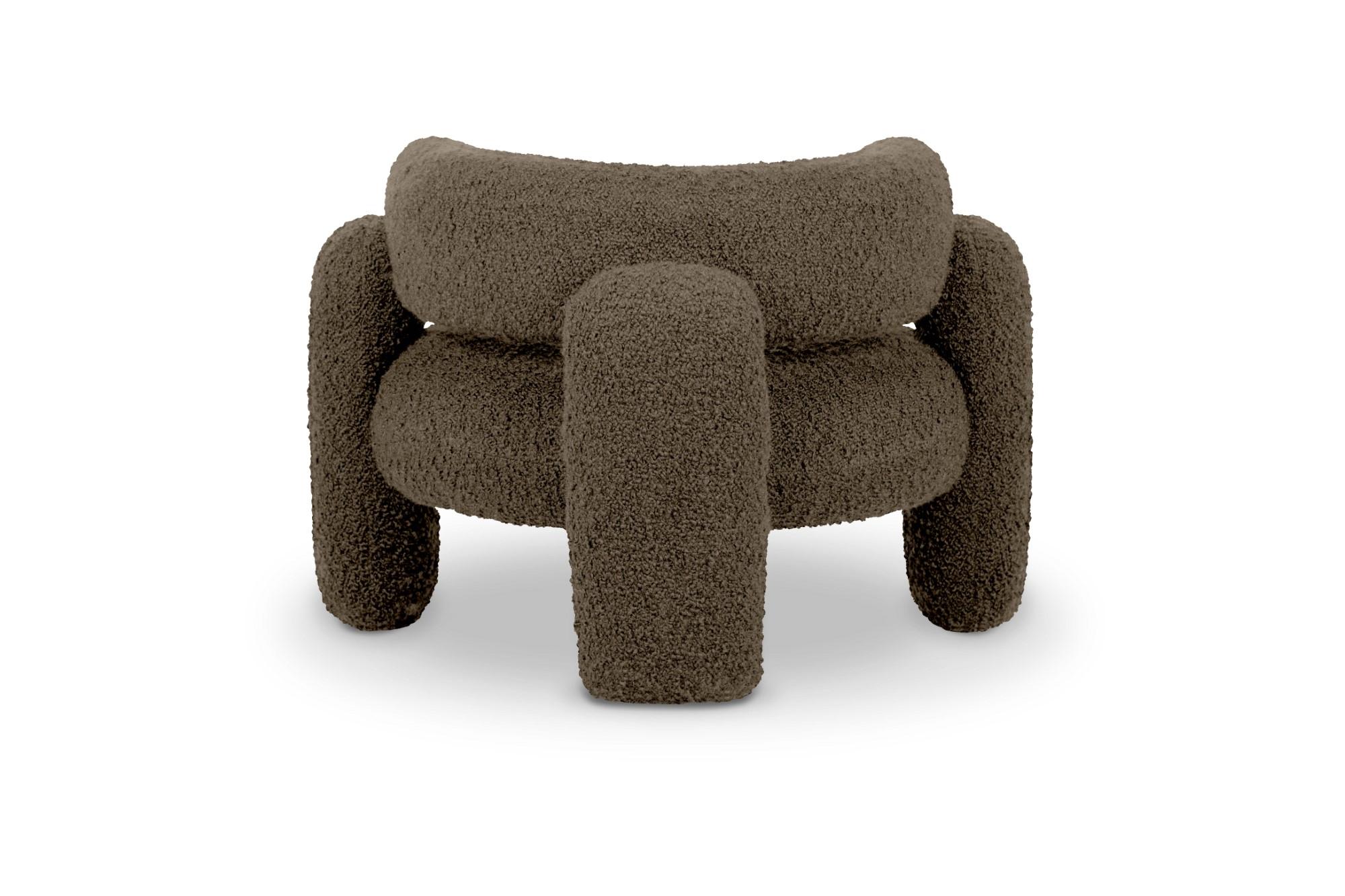 Post-Modern Embrace Cormo Chocolate Armchair by Royal Stranger For Sale