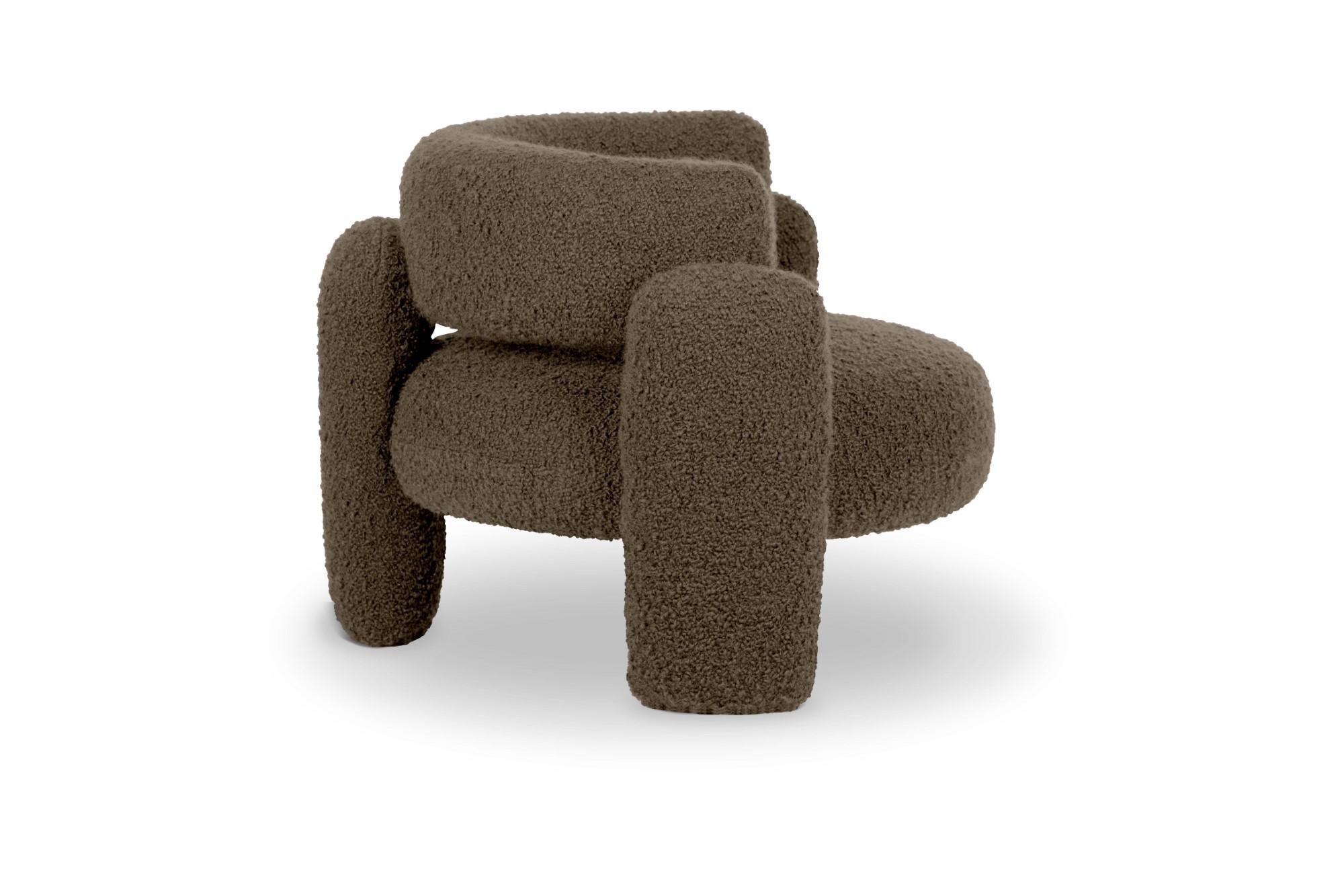 Portuguese Embrace Cormo Chocolate Armchair by Royal Stranger For Sale