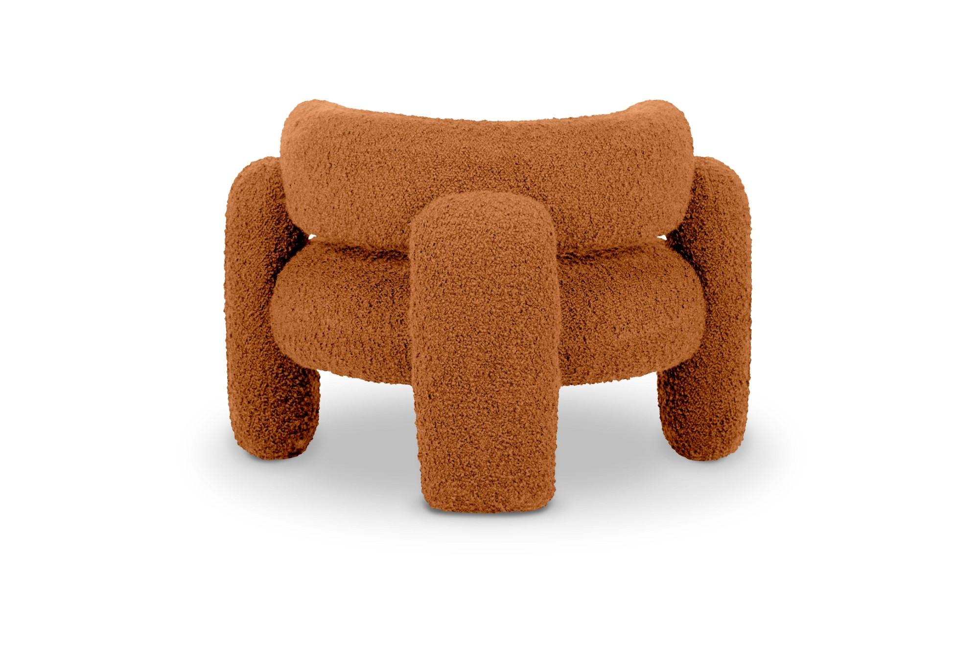 Post-Modern Embrace Cormo Persimmon Armchair by Royal Stranger For Sale