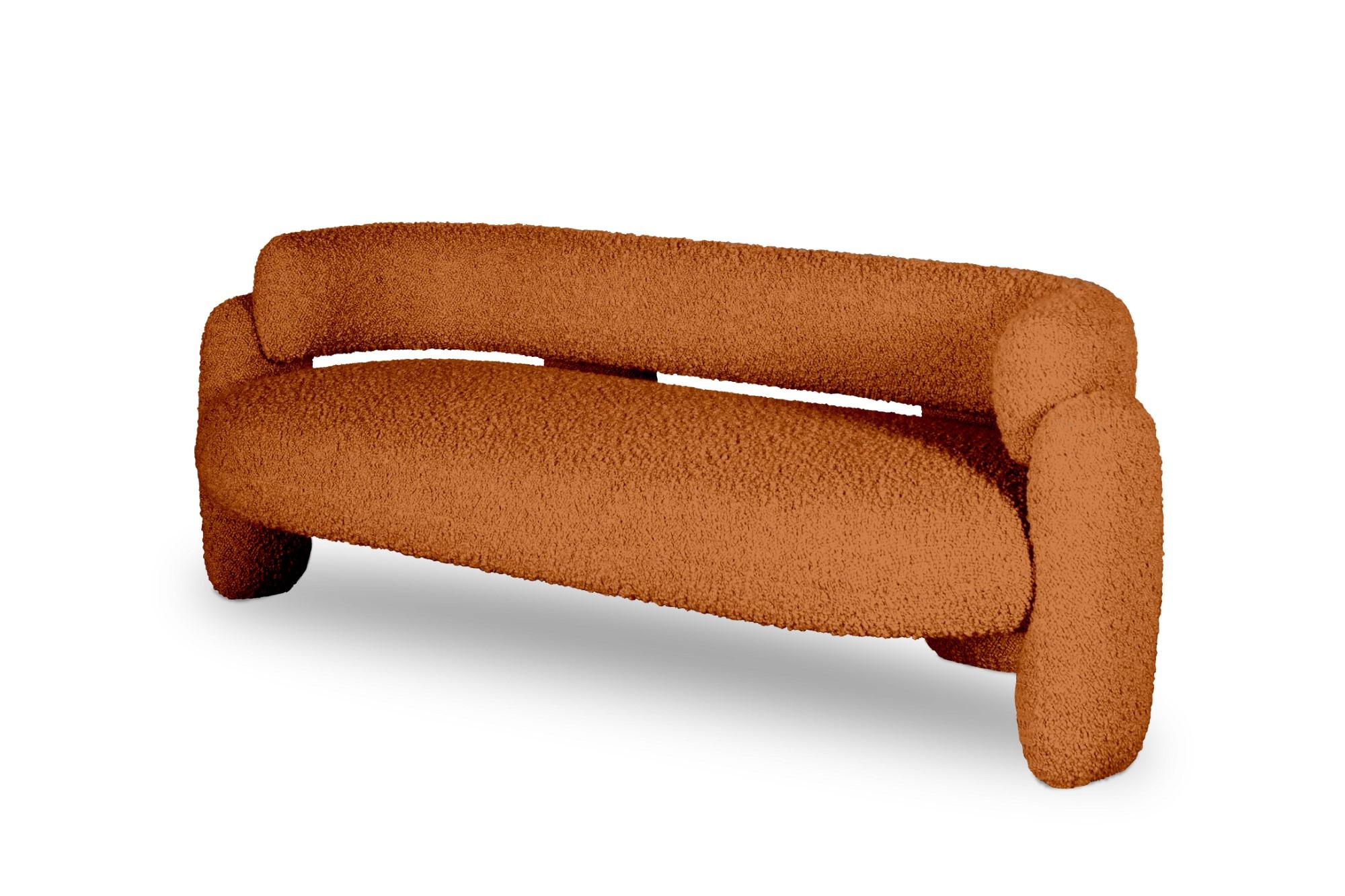 Modern Embrace Cormo Persimmon Sofa by Royal Stranger For Sale