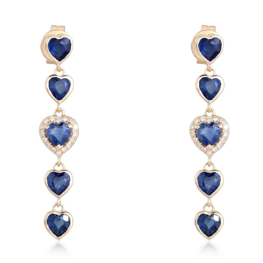 Embrace Diamant 14K Gelbgold Tropfenohrringe (Moderne) im Angebot