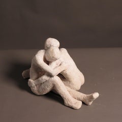 Embracing couple terracota sculpture