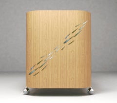 Embrace Luck Crib in Beechwood and Sky Blue by Misk Nursery