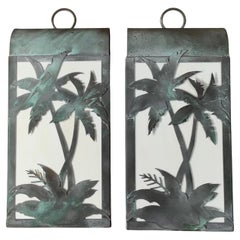 Adopta la elegancia tropical con esta palmera de cobre macizo hecha a mano