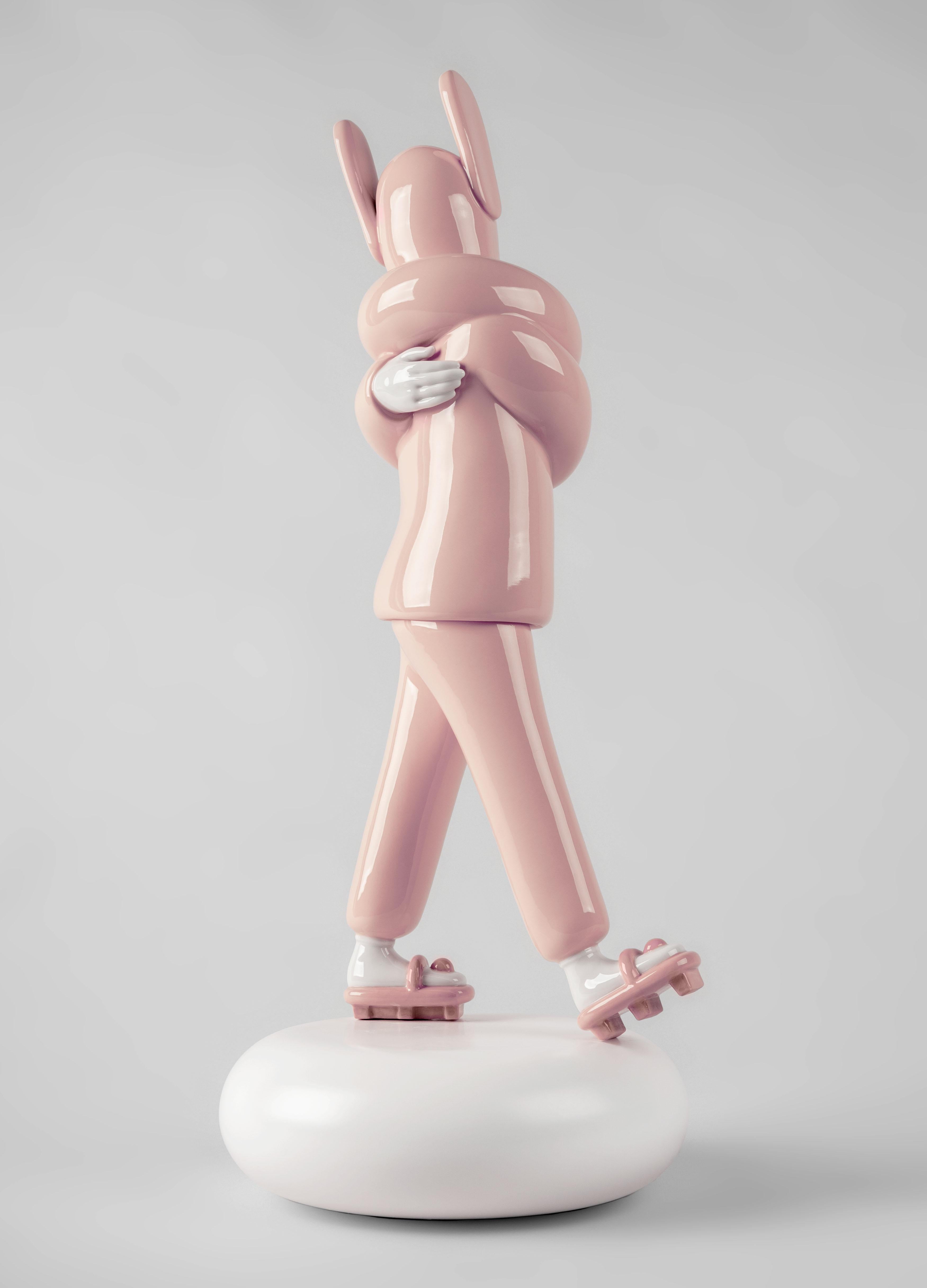 Hand-Crafted Embraced 'Pink' Sculpture  For Sale
