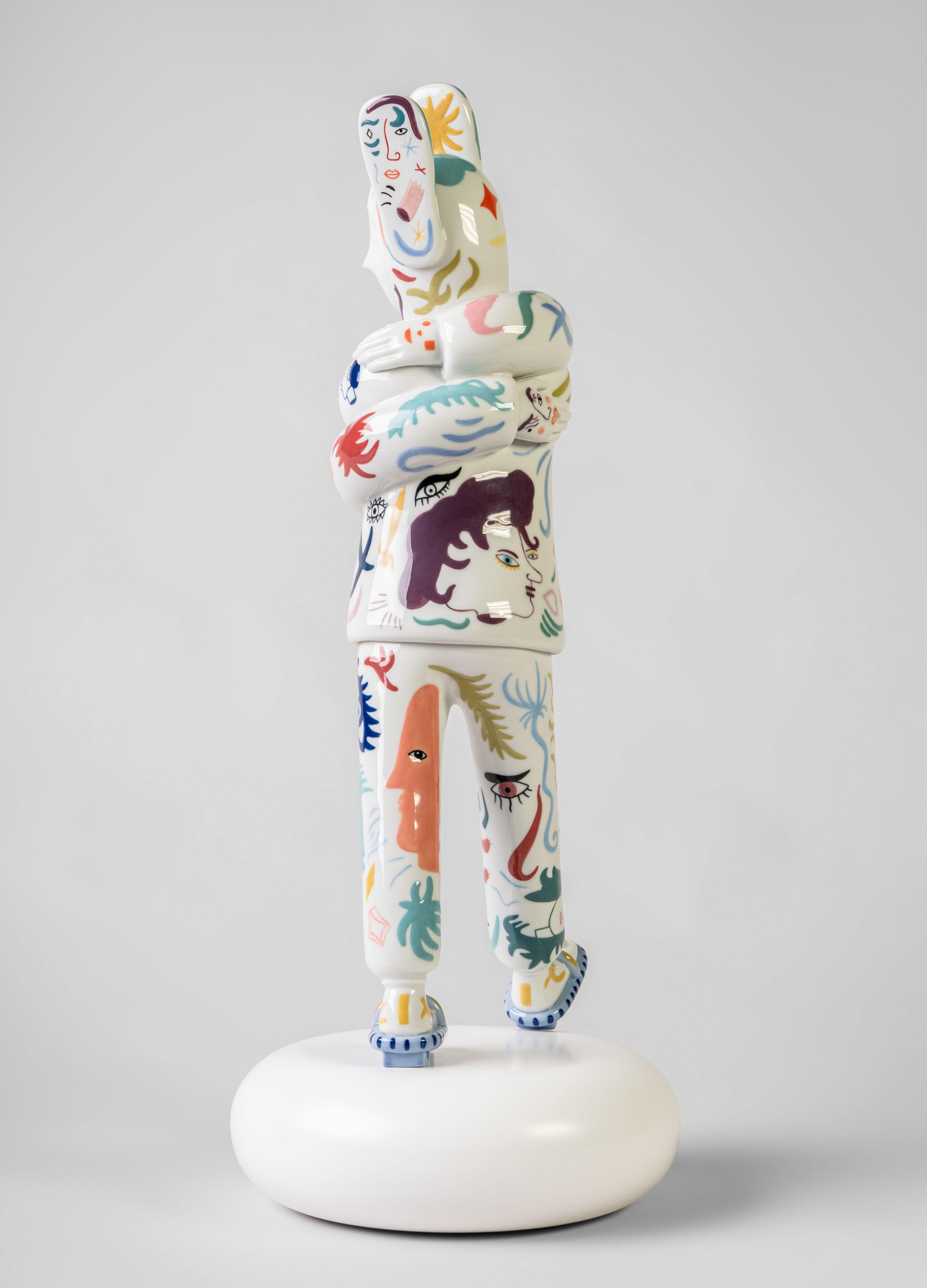 Porcelain Embraced Sculpture, Limited Edition 