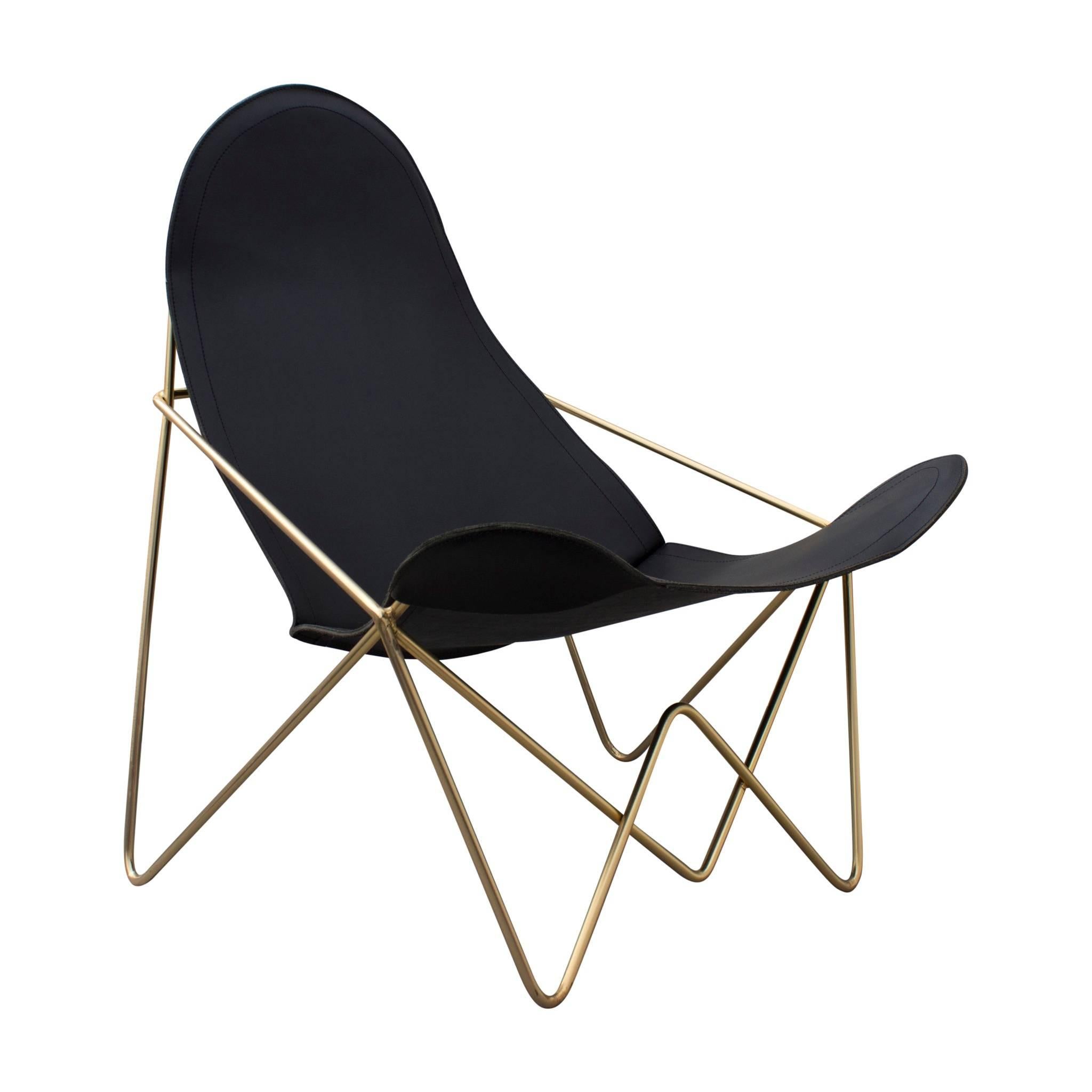 Embrione Armchair Bauhaus Modern Style in Steel and Leather Perfect for Lobby For Sale
