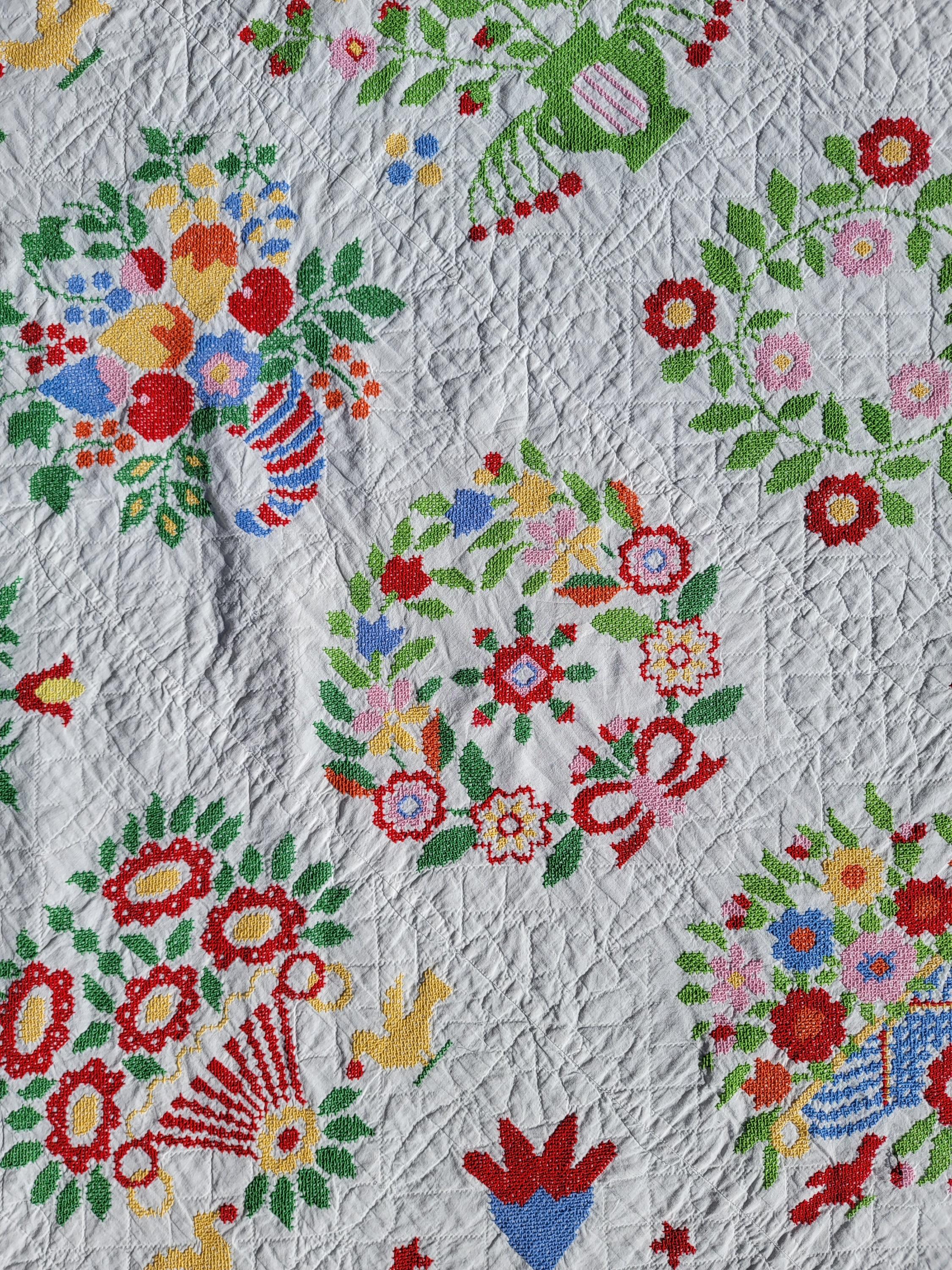 Gesticktes Album Quilt im Zustand „Gut“ im Angebot in Los Angeles, CA