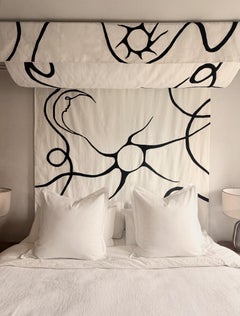 Embroidered and Appliqued Custom Celestial Bed Canopy