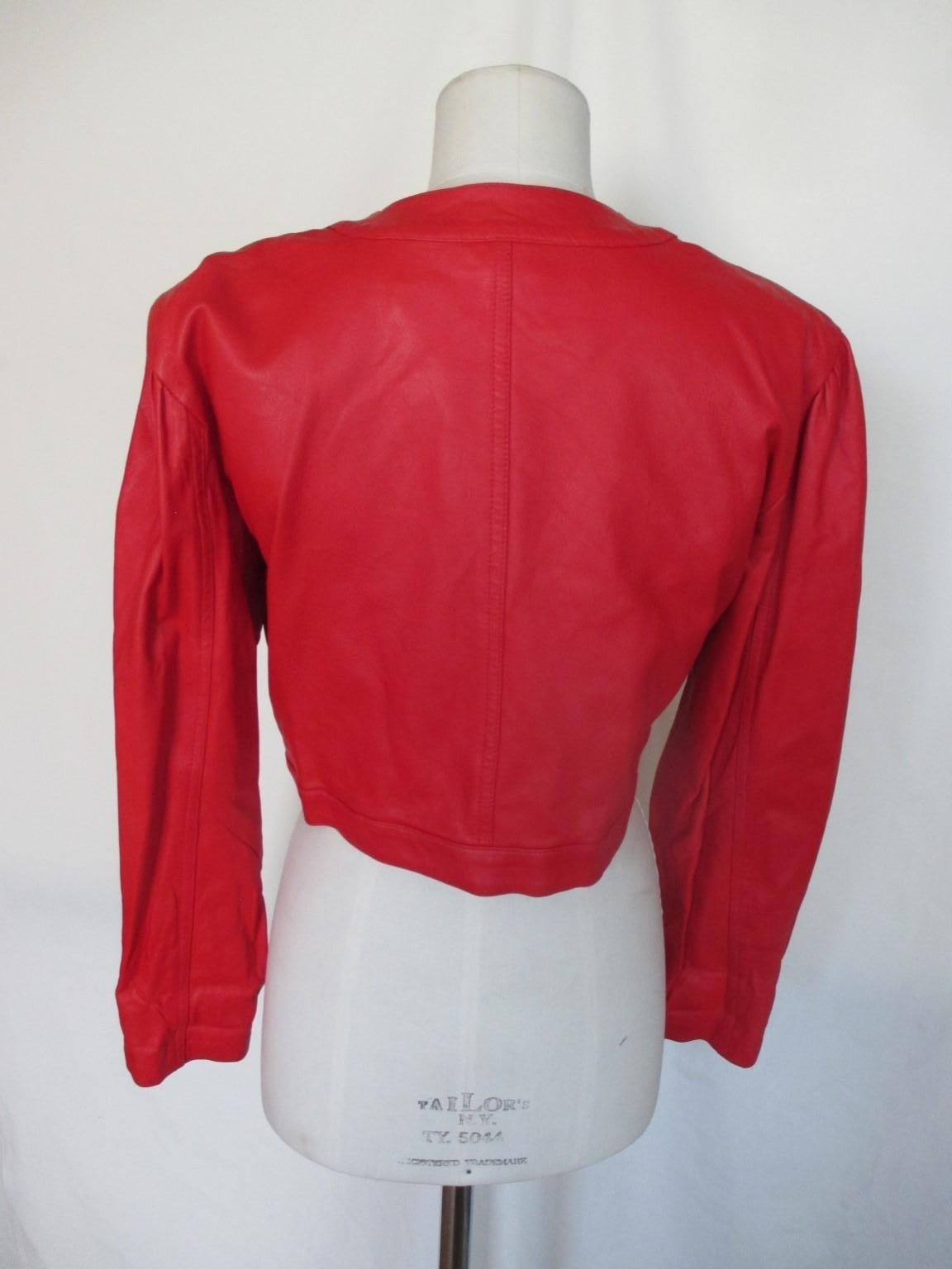 red satin bolero jacket