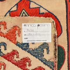 Embroidered Bedspread, Suzani Wall Hanging, Needlework Table Cover