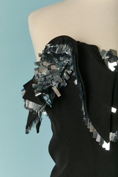 Embroidered black bustier mini dress ALEXANDRE VAUTHIER