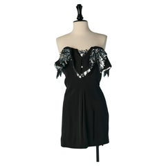 Embroidered black bustier mini dress ALEXANDRE VAUTHIER