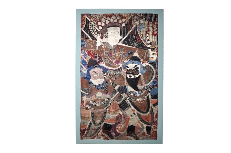 20th Century Embroidered Chinese Tapestry For Sale