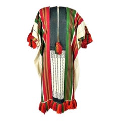 Embroidered cotton blouse with floche silk tassels - Tunisia Circa 1950