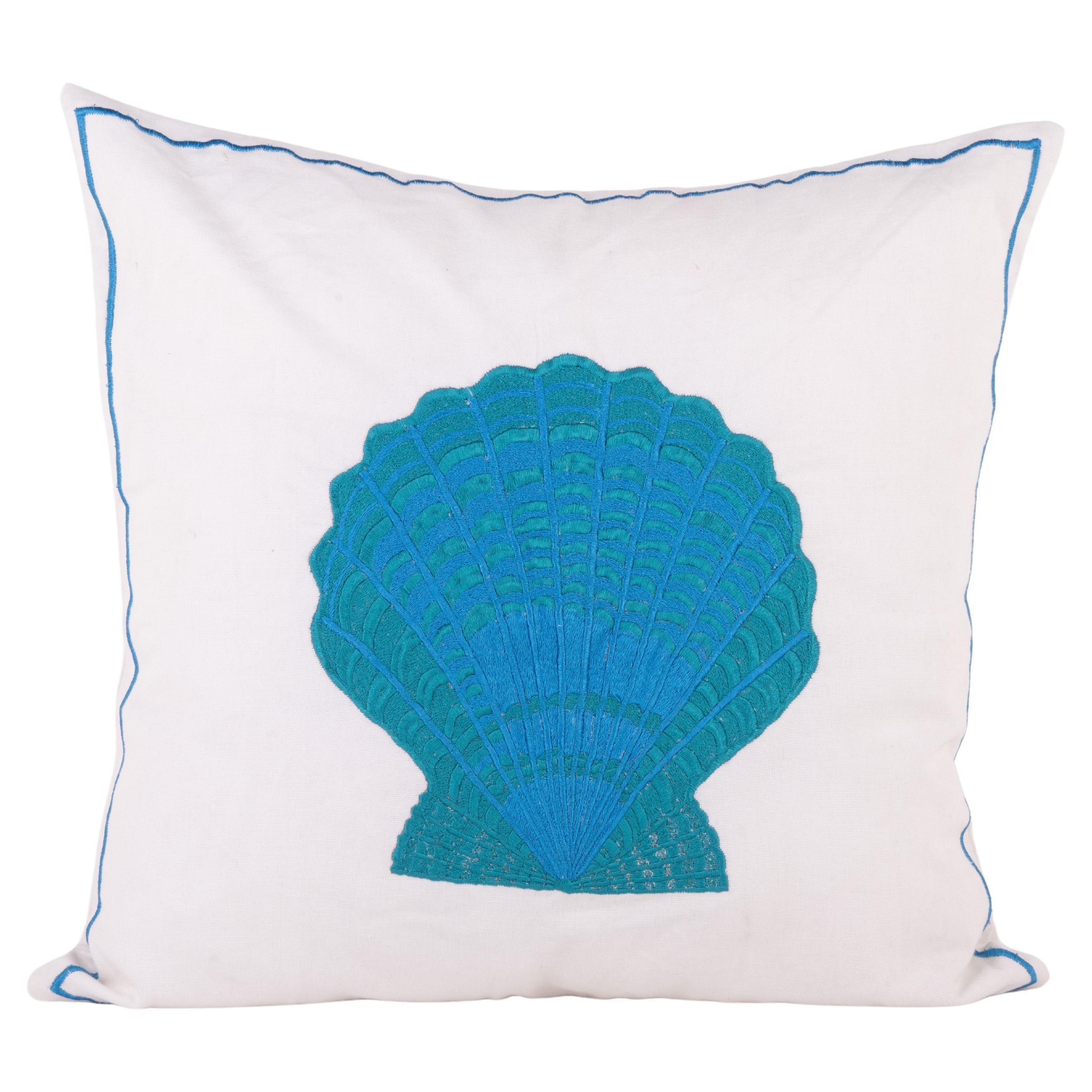 Embroidered Cotton Shell Pillow