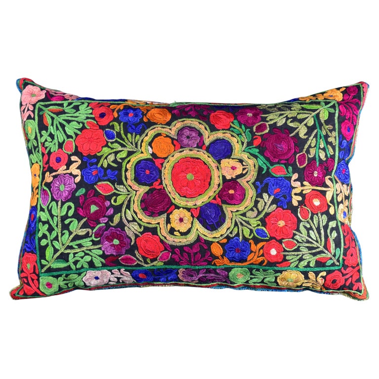 Embroidered Cushion, Velvet For Sale at 1stDibs