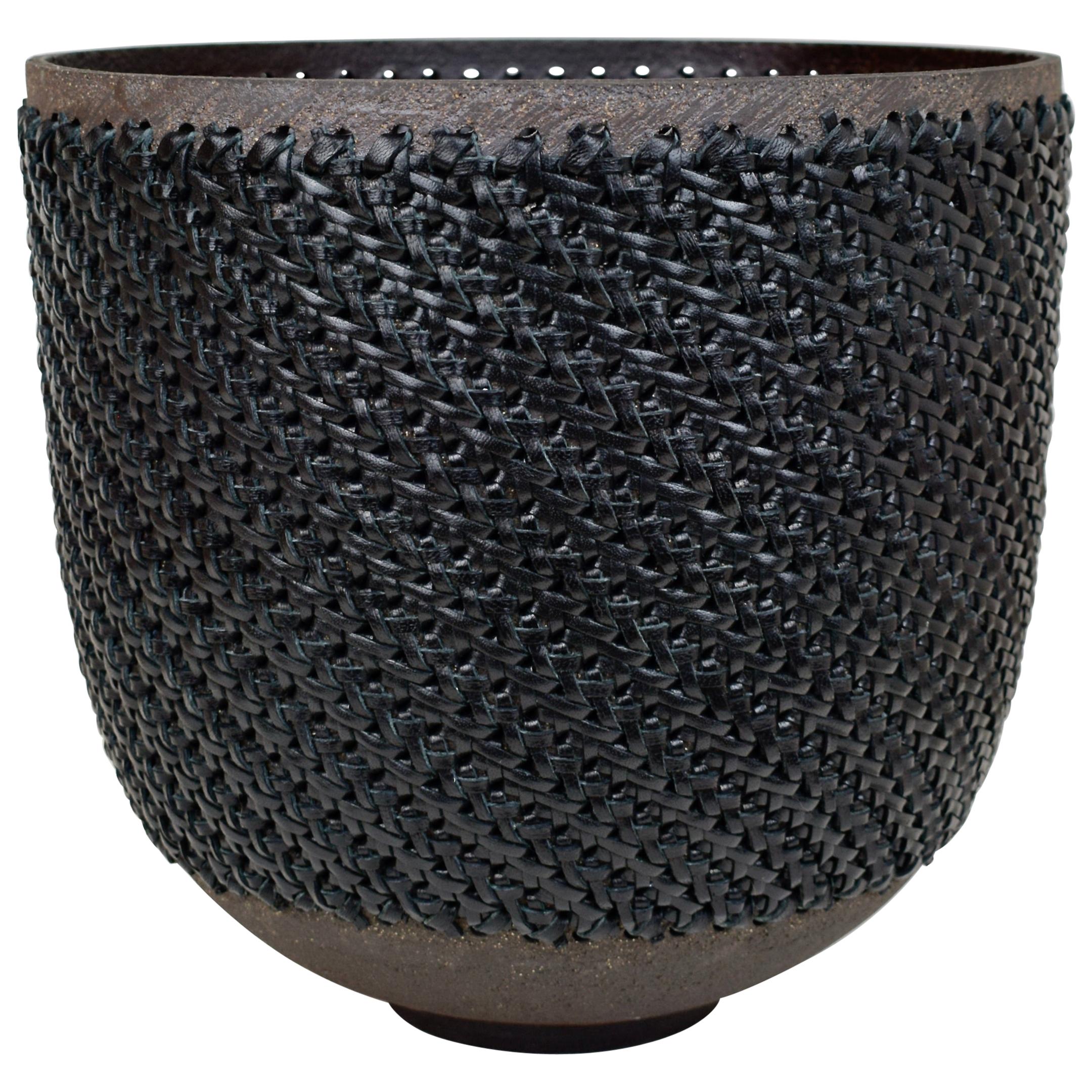 Embroidered Decorative Ceramic Vase, Gladiateur #96 For Sale