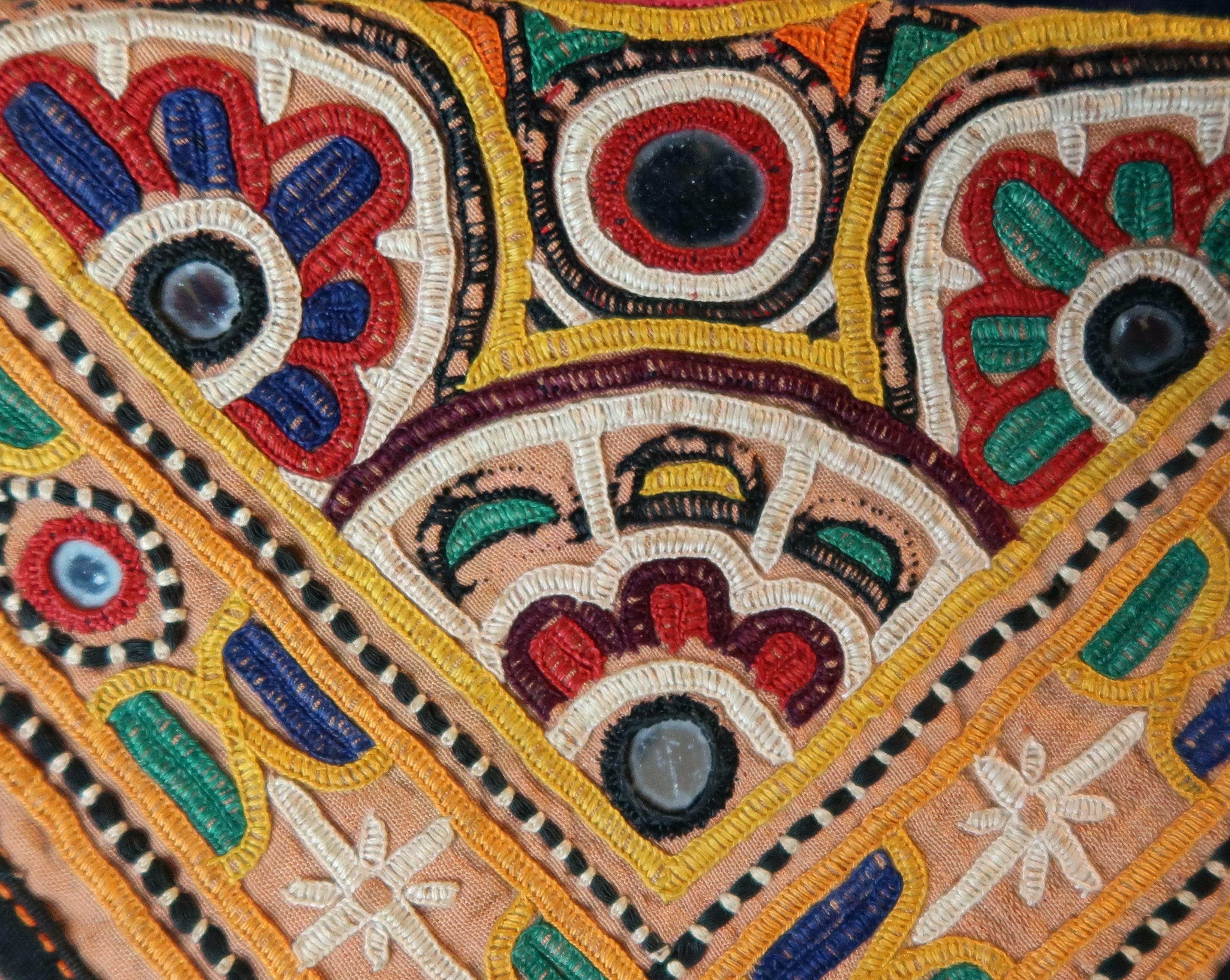 Tribal Embroidered Gujarati Purse, 'ETG' For Sale