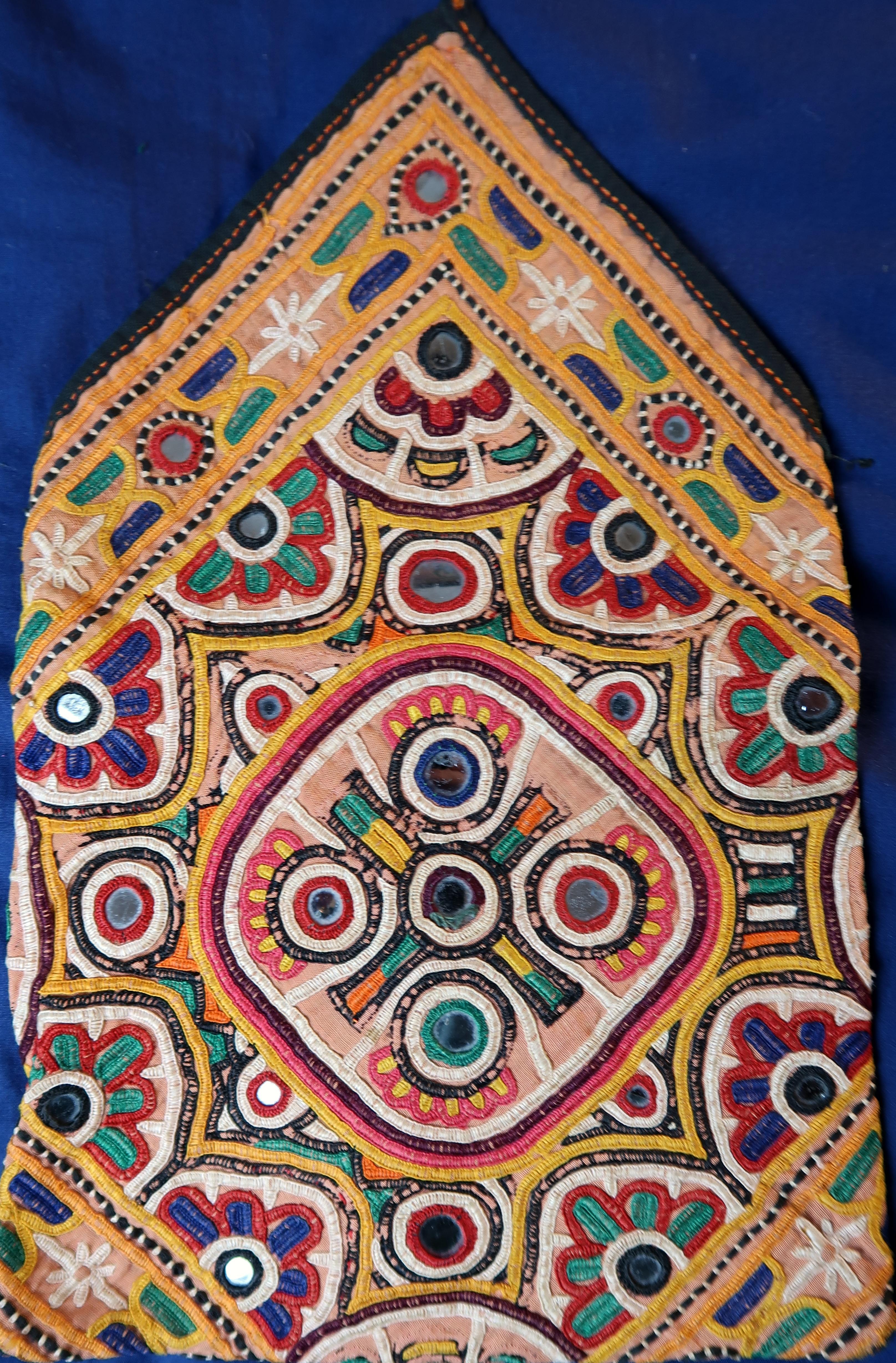 Indian Embroidered Gujarati Purse, 'ETG' For Sale