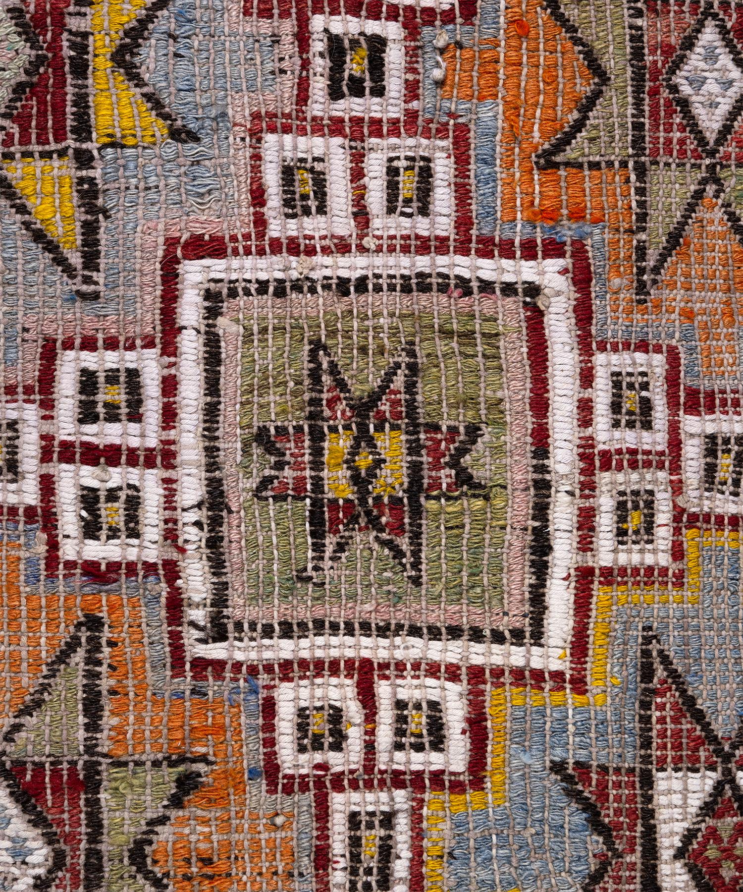 20th Century Embroidered Kilim, Turkey, 1950