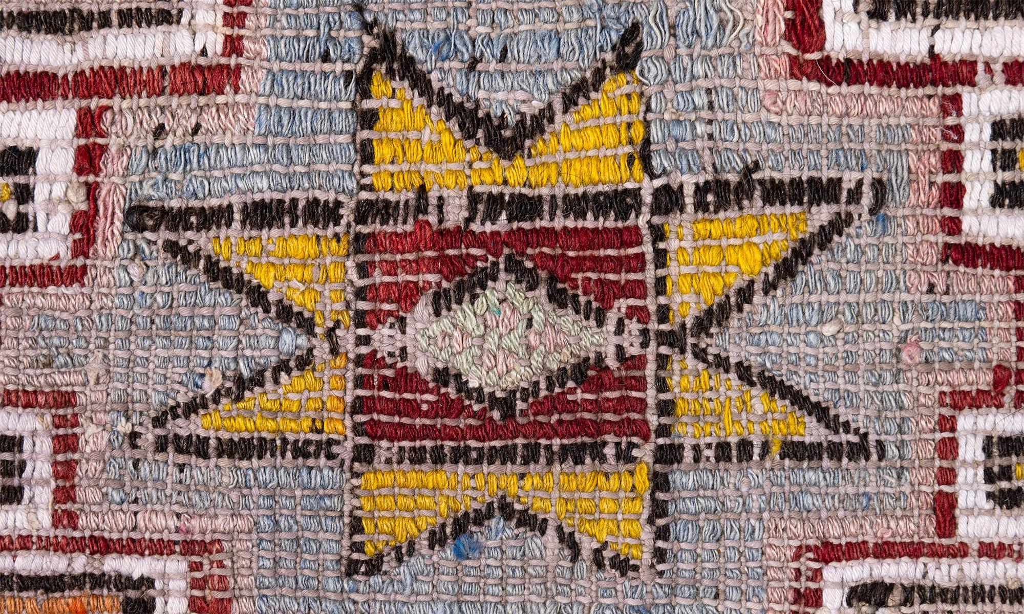 Wool Embroidered Kilim, Turkey, 1950