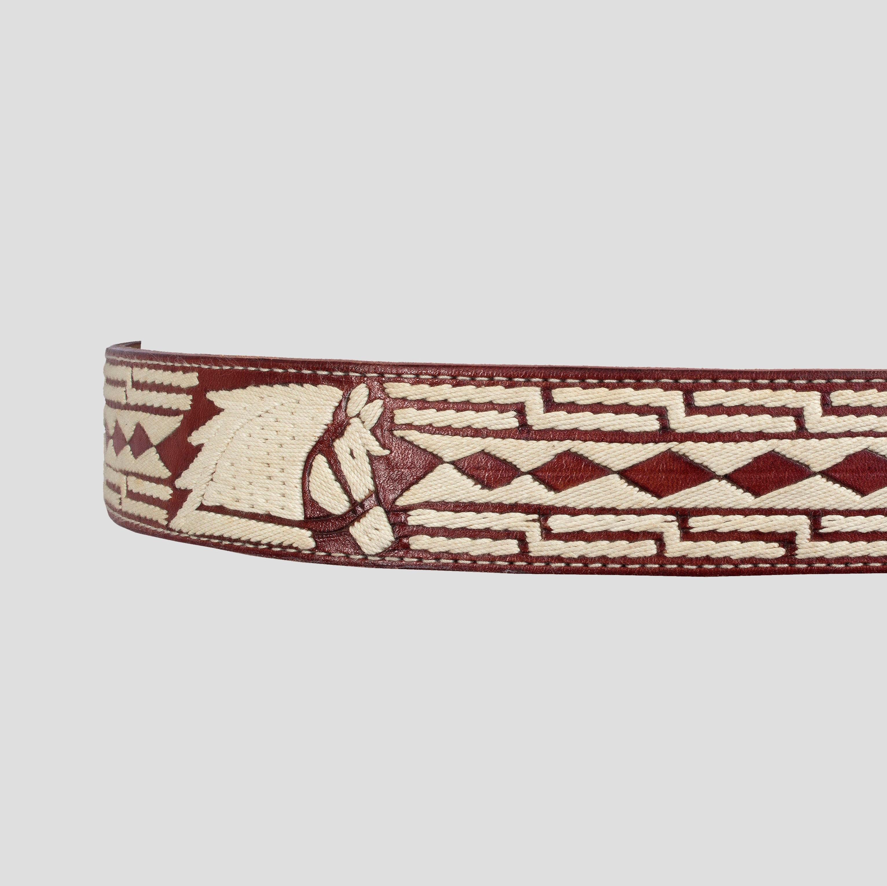 embroidered leather belts
