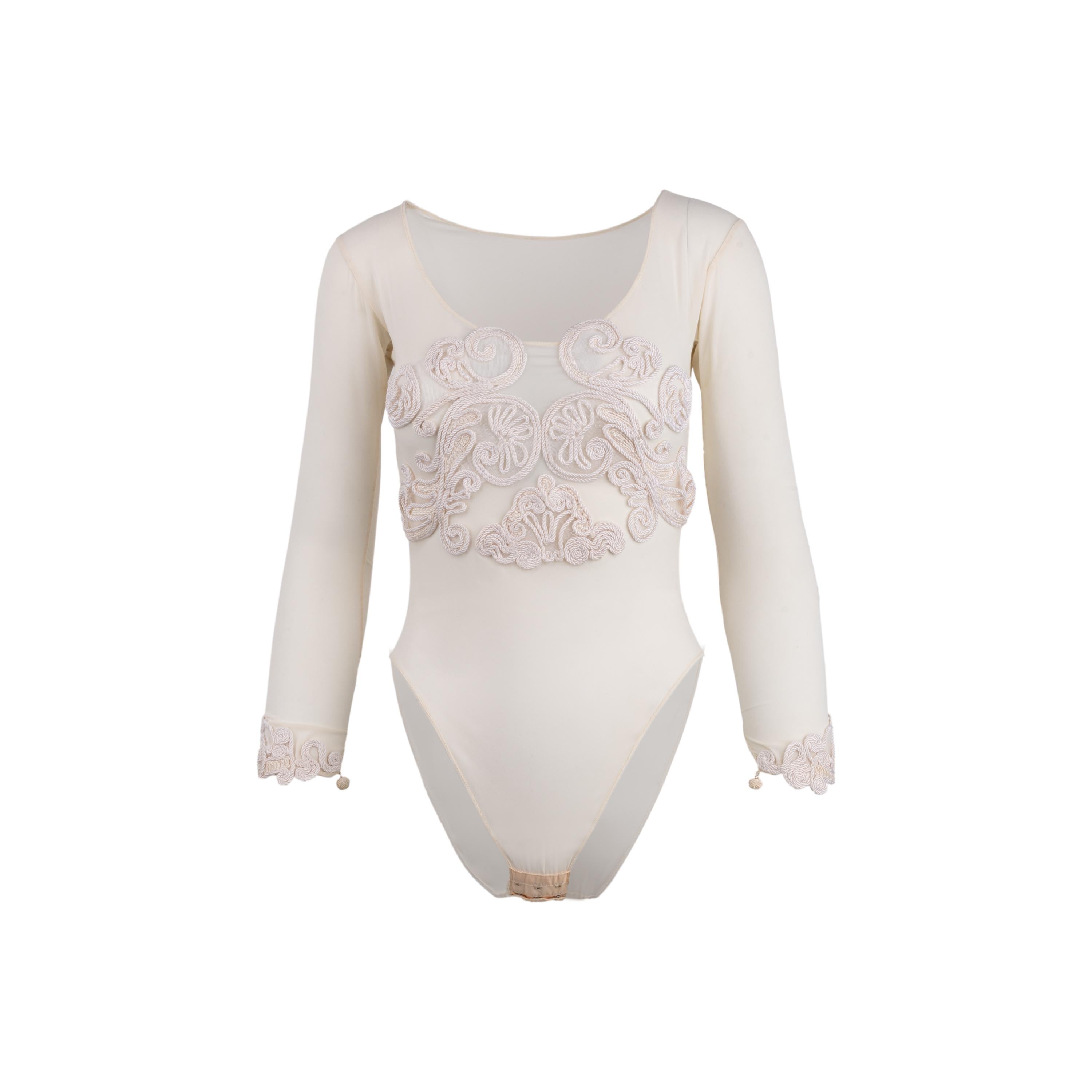Embroidered Leotard '90s In Good Condition For Sale In Milano, IT
